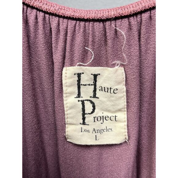 Haute Project Los Angeles Body Suit Women's Size Large Mauve Ruffle Stretch - Picture 6 of 6